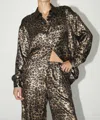 Bailey Rose Fierce And Fab Leopard Top In Black Animal Print In Multi