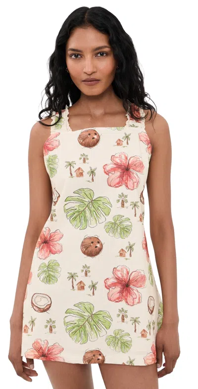 Bailey Rose Floral Mini Dress Cream In Multi