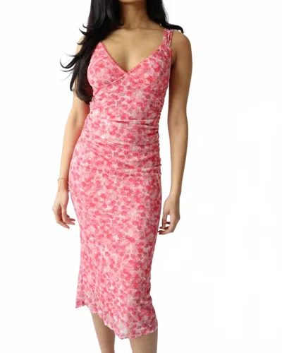 Bailey Rose Hour Mesh Midi Dress In Rose In Pink