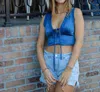 Bailey Rose Keeping Secrets Tank In Midnight Blue In Blue