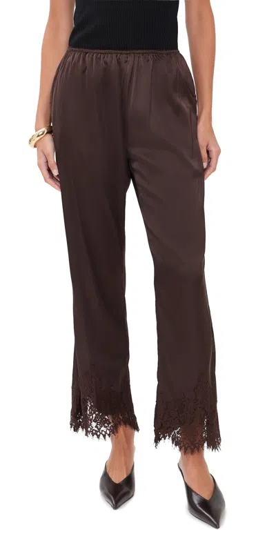Bailey Rose Lace Trim Pants Brown