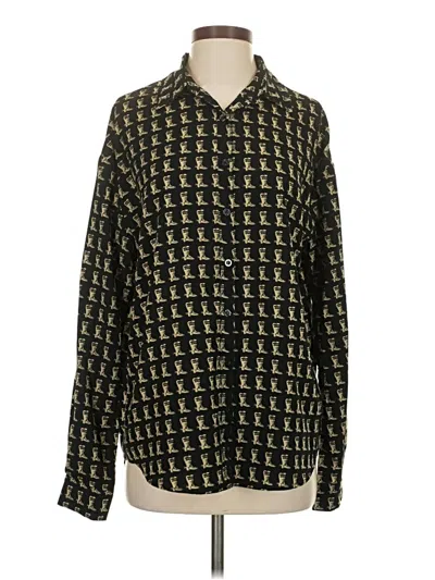Pre-owned Bailey Rose Long Sleeve Blouse In Black