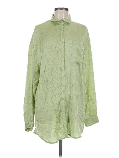 Pre-owned Bailey Rose Long Sleeve Blouse In Green