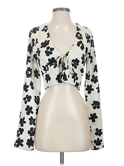Pre-owned Bailey Rose Long Sleeve Blouse In Ivory