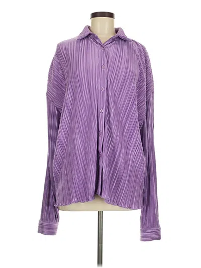 Pre-owned Bailey Rose Long Sleeve Blouse In Purple
