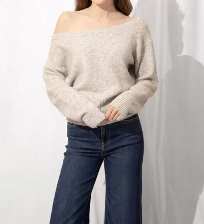 Bailey Rose Luca Sweater Top In Beige In Sand