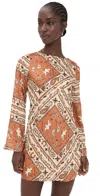 Bailey Rose Mini Dress Burnt Orange In Multi