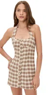 Bailey Rose Mini Dress Tan In Brown