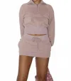 Bailey Rose Mini Skirt And Sweatshirt Set In Mauve In Multi