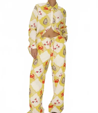Bailey Rose Oyster And Crab Pants In Yellow