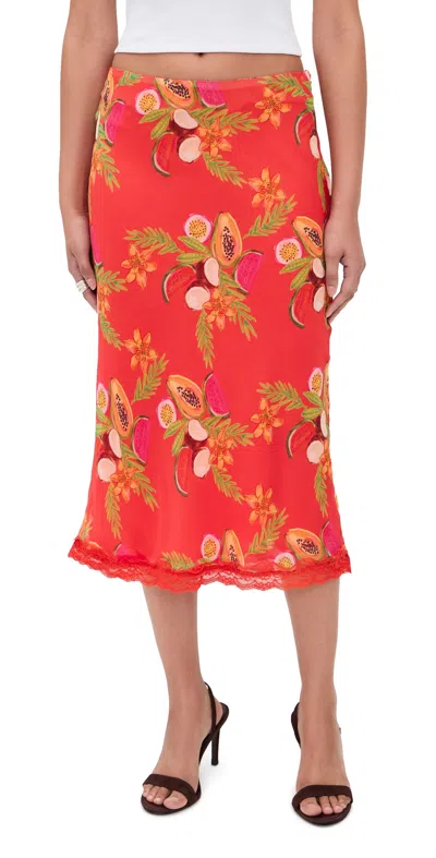 Bailey Rose Papaya Skirt Papaya In Red