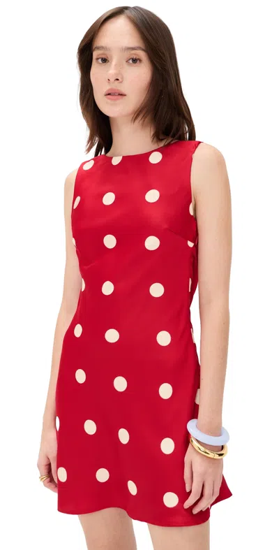 Bailey Rose Polka Dot Mini Dress Cherry In Red