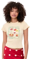 Bailey Rose Printed Tee Custard In Multi