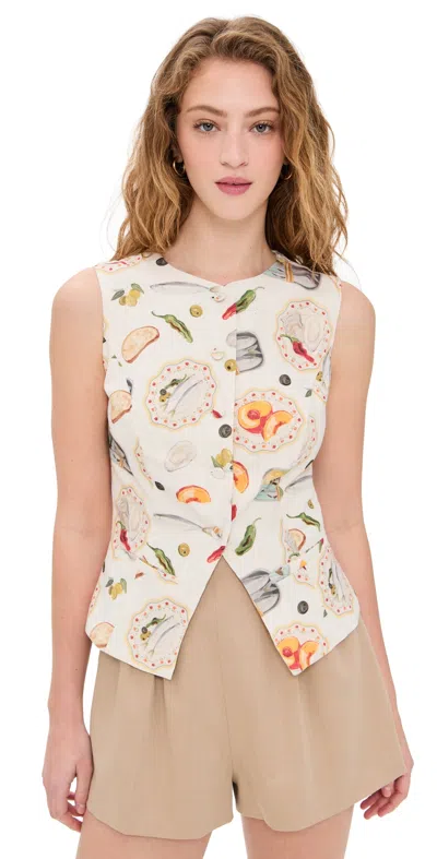 Bailey Rose Printed Top Cream Multi
