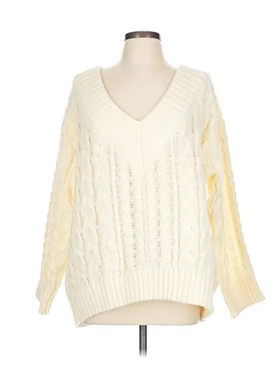 Pre-owned Bailey Rose Pullover Sweater In White