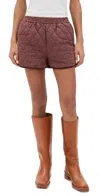 Bailey Rose Quilted Shorts Chocolate In Brown