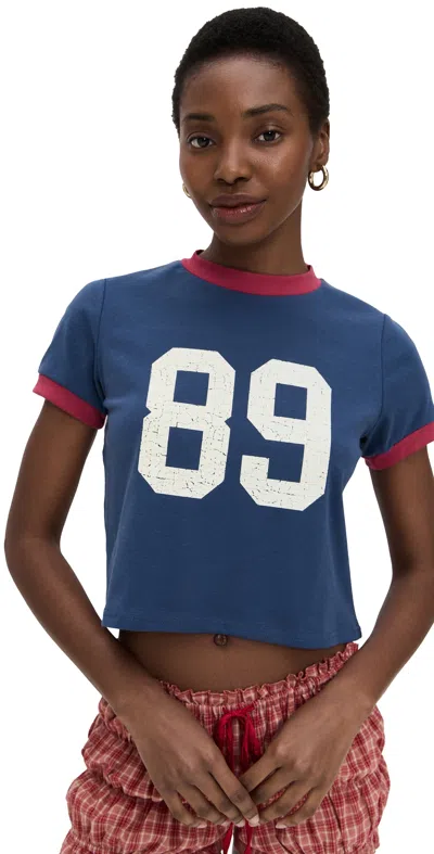Bailey Rose Ringer Tee Vintage Blue