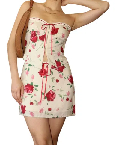 Bailey Rose Rosey Bustier Top In White