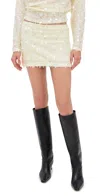 Bailey Rose Sequin Miniskirt Champagne In Metallic