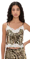 Bailey Rose Sequin Tank Black In Multi