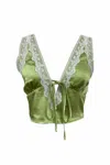 Bailey Rose Shirt And Skirt Set In Lime In Multi