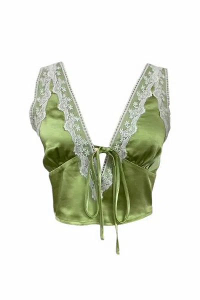 BAILEY ROSE SHIRT AND SKIRT SET IN LIME