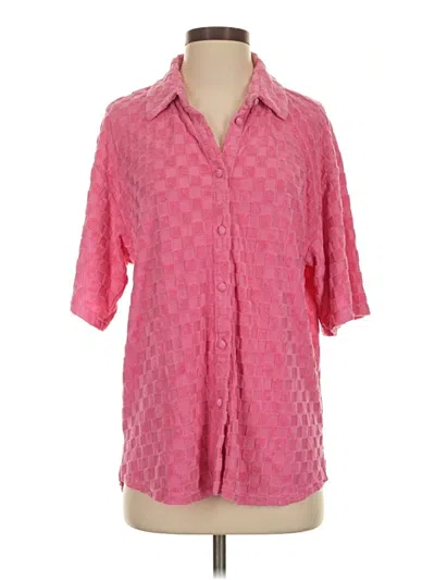 Pre-owned Bailey Rose Short Sleeve Blouse In Pink