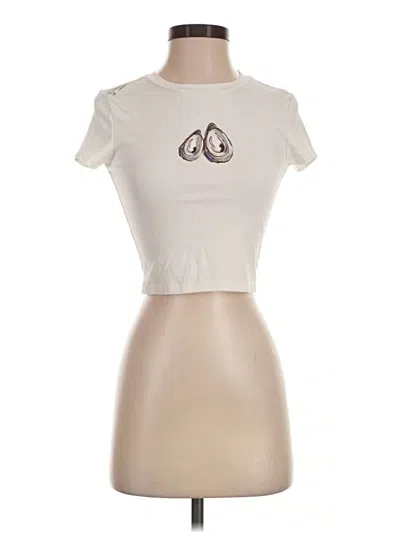 Pre-owned Bailey Rose Short Sleeve T-shirt In Ivory