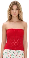 Bailey Rose Strapless Top Tomato In Red