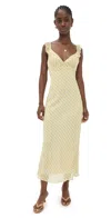 Bailey Rose Striped Dress Lime In Green