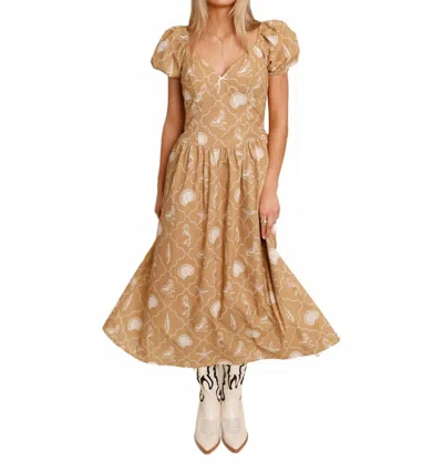 Bailey Rose Sullivan Midi Dress In Bailey In Brown