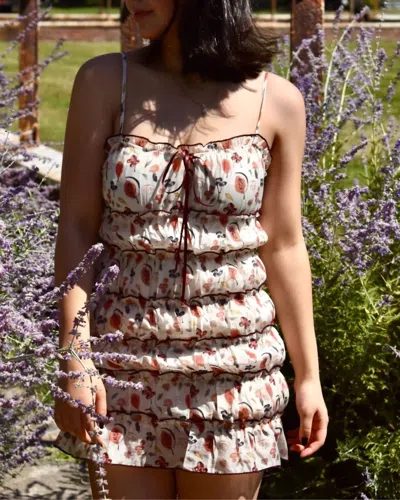 Bailey Rose Sweet Fig Mini Dress In Multi In Brown