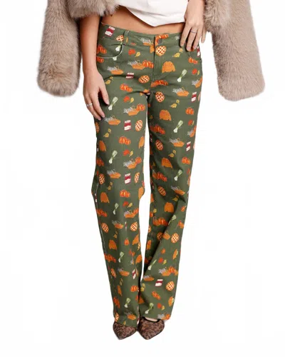 Bailey Rose Thankful Season Pants In Basil Green