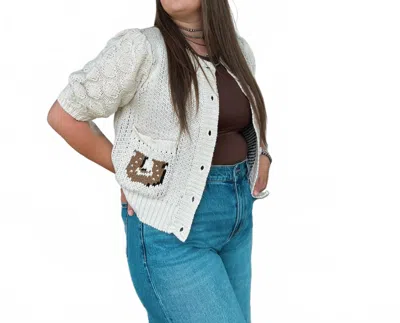 Bailey Rose The Carter Horse Cardigan In White