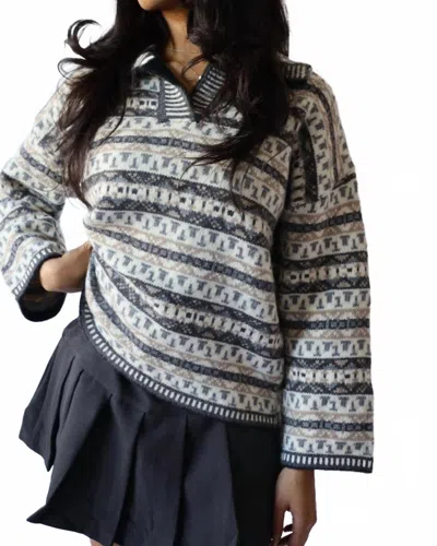 Bailey Rose Vintage Stripe Pattern Sweater In Multi