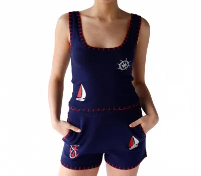 Bailey Rose Women's Portside Tank Top In Navy In Blue