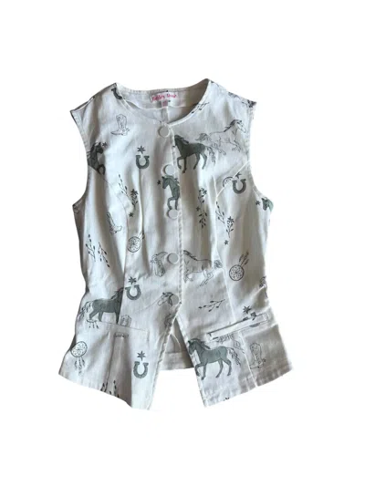Bailey Rose Women's Romaine Vest In White In Gray