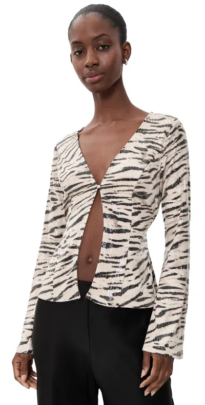 Bailey Rose Zebra Top Tan