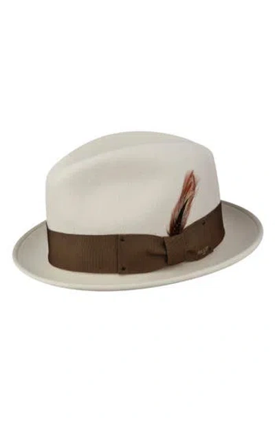 Bailey Tino Snap Brim Wool Fedora In Brown