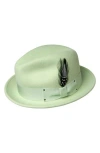 Bailey Tino Snap Brim Wool Fedora In Green