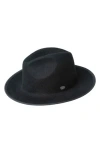 Bailey Trope Wool Fedora In Black
