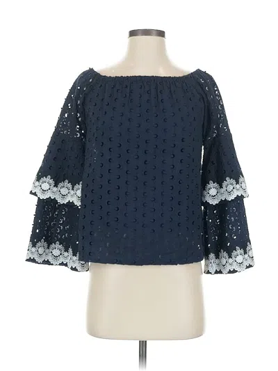 Pre-owned Bailey44 3/4 Sleeve Blouse In Blue