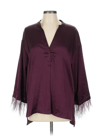 Pre-owned Bailey44 3/4 Sleeve Blouse In Burgundy