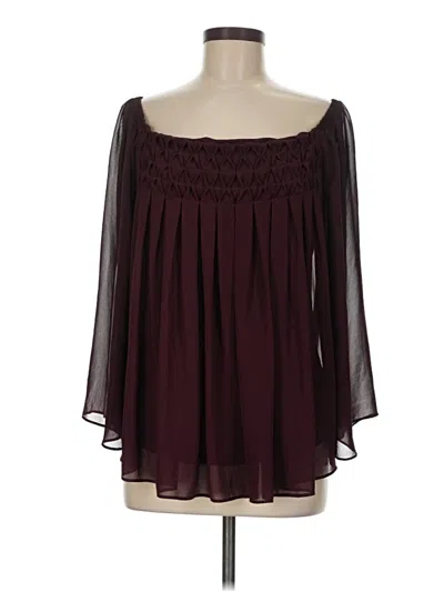 Pre-owned Bailey44 3/4 Sleeve Blouse In Burgundy