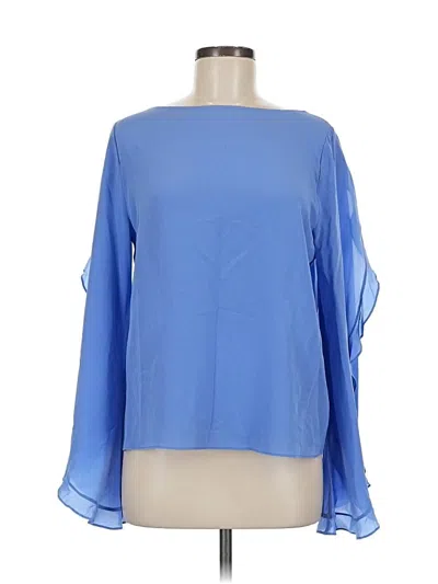 Pre-owned Bailey44 3/4 Sleeve Silk Top Blue Boatneck Tops