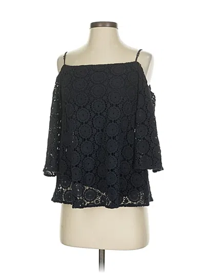 Pre-owned Bailey44 3/4 Sleeve Top Black Cold Shoulder Neckline Tops