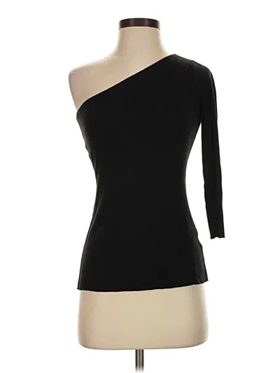 Pre-owned Bailey44 3/4 Sleeve Top Black One Shoulder Neckline Tops