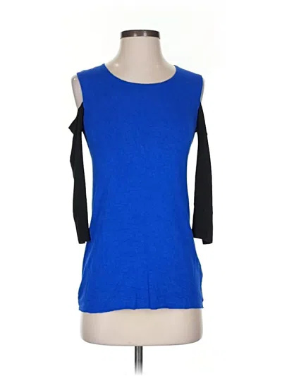 Pre-owned Bailey44 3/4 Sleeve Top Blue Cold Shoulder Neckline Tops