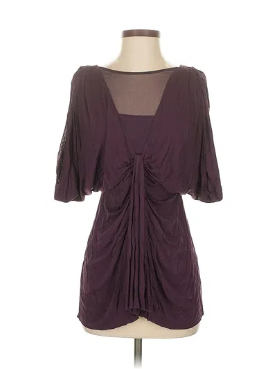 Pre-owned Bailey44 3/4 Sleeve Top Purple Sweetheart Neckline Tops