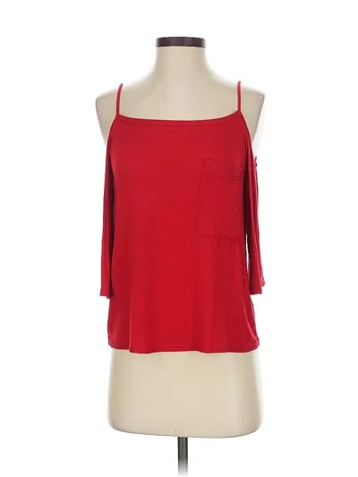 Pre-owned Bailey44 3/4 Sleeve Top Red Cold Shoulder Neckline Tops